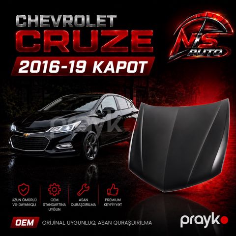 Chevrolet Cruze 2016-2019 kapotu