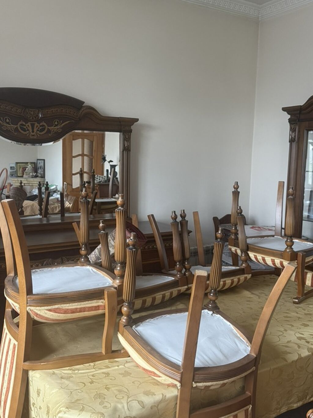 Klassik üslubda taxta qonaq otağı mebel dəsti - Material: keyfiyyətli — Mebel, Bakı (8)