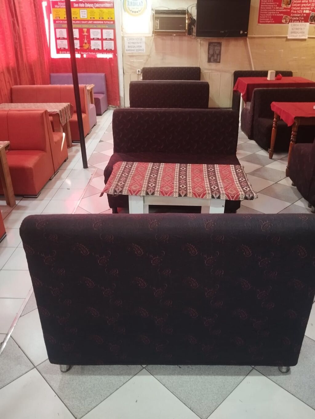 Kafe ucun 6 dest divan Uzunu 1.20.sm Qiymet 150 azn (1) Unvan Tibb — Mebel, Bakı (2)
