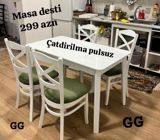 Mətbəx/yemək otağı üçün masa dəsti - Tərkib: 1 masa + 4 stul - Rəng — Furniture