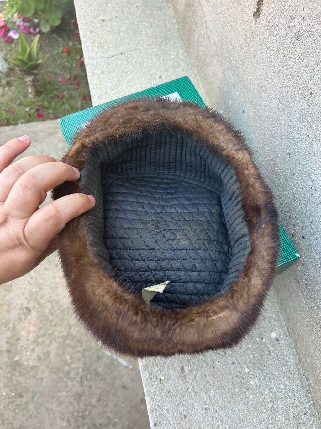 Qadınlar üçün xəz papaq - Material: təbii xəz (tünd qəhvəyi — Şəxsi əşyalar, Bakı (2)