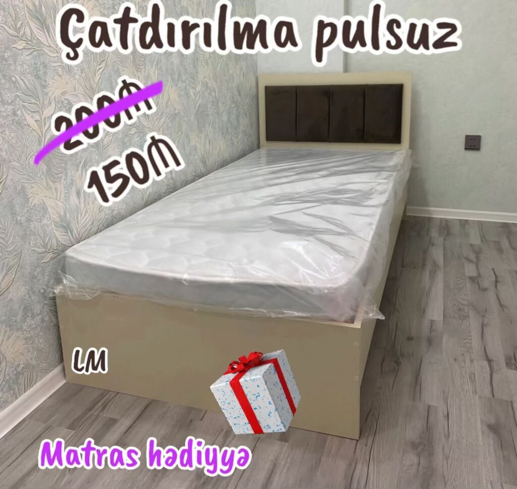 *Tək çarpayı+matras🎁* _*SİFARİŞLƏ VƏ YENİ*_ *Qiymət — Mebel, Bakı (2)