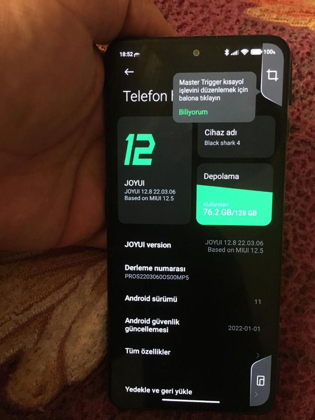 Xiaomi Black Shark 4, 128 GB, rəng - Göy, İki sim kartlı — Xiaomi, Bakı
