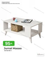 Jurnal masası – 50×50×90 sm • Material: 18 mm laminat • Rəng — Furniture