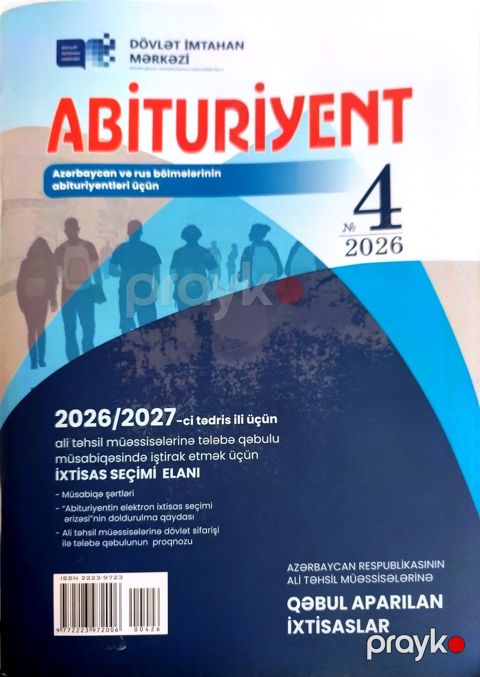 Məhsul: “Abituriyent” jurnalı, №4, 2026 Nəşriyyat: Dövlət İmtahan — Bakı