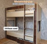 İki mərtəbəli çarpayı - Ölçülər: D 90 × H 180 × U 200 sm - Korpus — Mebel
