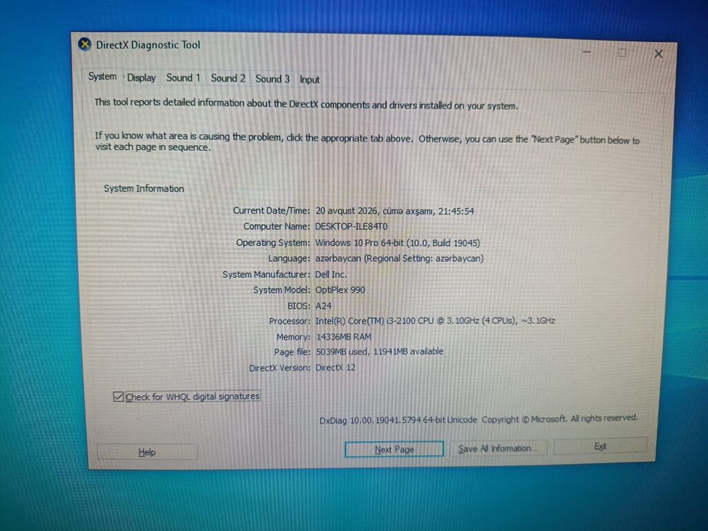 Masaüstü kompüter seti – Dell OptiPlex 390 Tərkib: - Sistem bloku — Elektronika, Güzdək (3)
