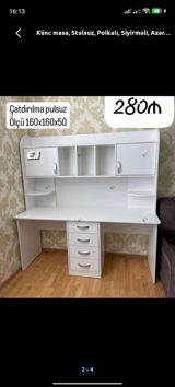 Künc masa, Polkalı, Siyirməli, MDF, Zəmanətsiz, Kredit yoxdur — Furniture