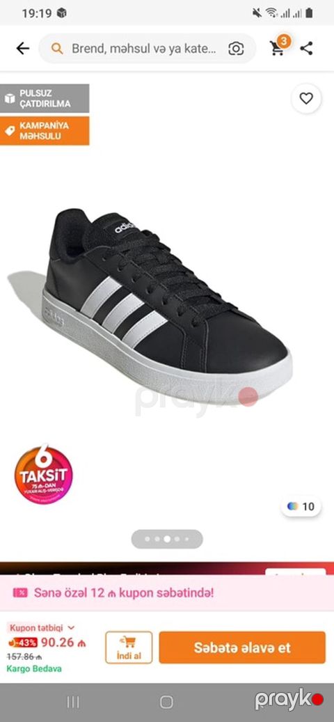 Sehv ölçu gelib deye satilir.Geyinilmeyib Yenidir.Orginal Adidas 42
