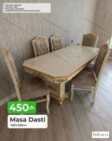 Klassik üslubda zövqlü Masa Dəsti - Ölçü: 100×200 sm - Masa — Ürünler