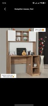 Düz masa, Polkalı, Siyirməsiz, Teksturalı laminat — Mebel evim