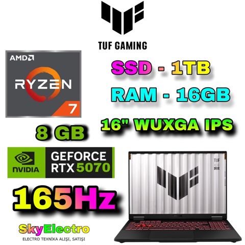 Asus TUF A16 FA608UP RTX 5070 8 GB Gaming — Bakı