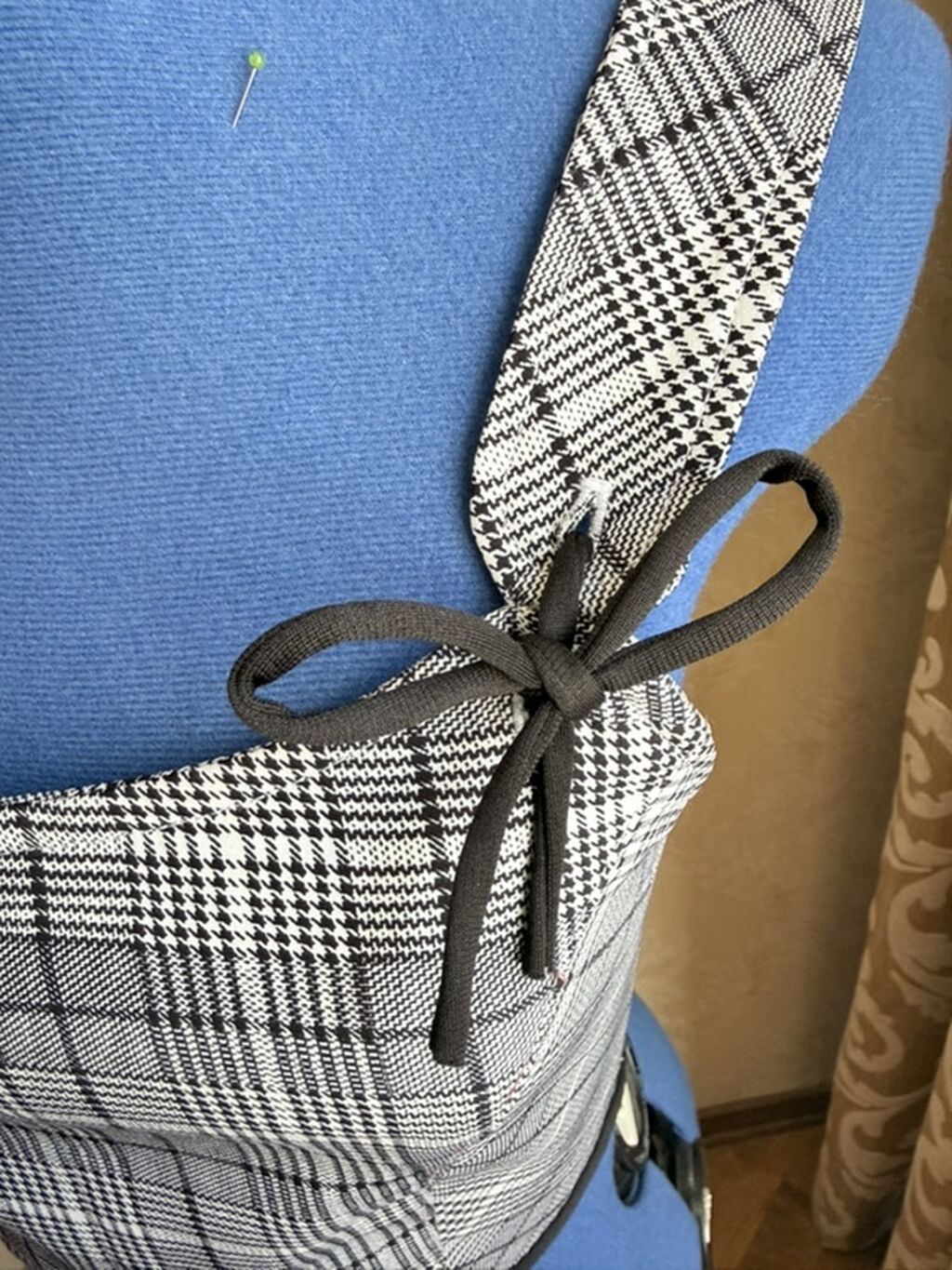 Qadınlar üçün dəbli qolsuz top – qrafit-melanj rəngli qaşqay (plaid) — Şəxsi əşyalar, Bakı (4)