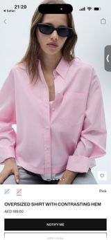 Məhsul: Qadın köynəkləri – çəhrayı rəngdə model 1) Oversize kətan — Leman
