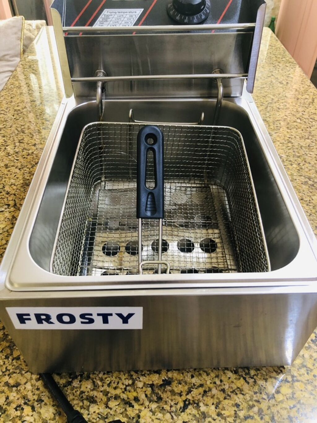 FROSTY elektrik fritözü – tək vannalı, paslanmayan poladdan korpuslu