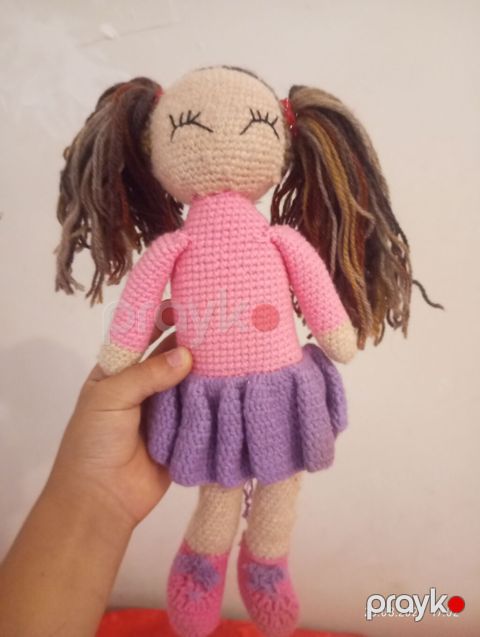 Əl işi amigurumi kukla - Material: Yumşaq akril ip və toxuma