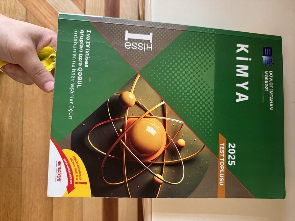 Məhsul: DİM – Kimya 2025 Test Toplusu (I və II hissə) Az işlənib — Mallar, Bakı (2)