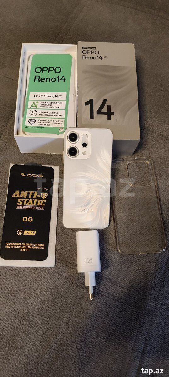 OPPO Reno 14 Brilliant White 512GB/12GB — Mallar, Bakı