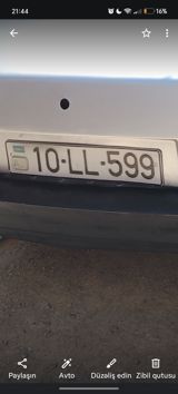Avtonomer: 10-LL-599 (AZ) - Standart metal lövhə — Авто