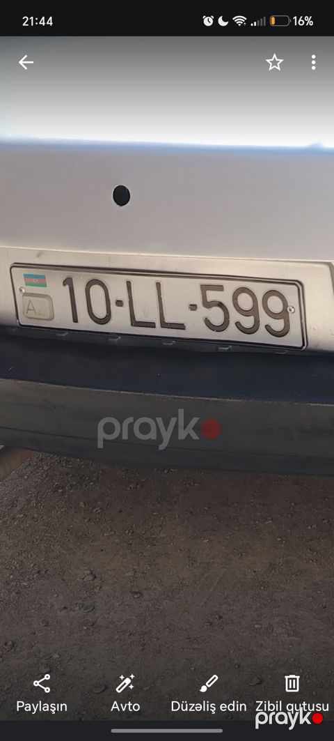 Avtonomer: 10-LL-599 (AZ) - Standart metal lövhə — Bakı