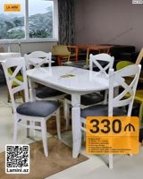 Masa dəsti – LA MINI (Kod: 3438) - Tərkib: 1 masa + 4 ədəd stul - — Furniture