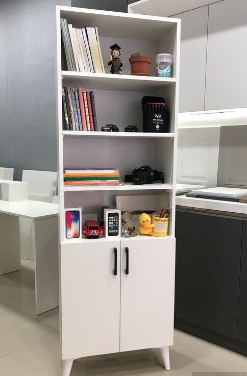 Ofis dolabı Kitab dolabı, Ağ rəng — Ofis mebeli, Bakı (2)