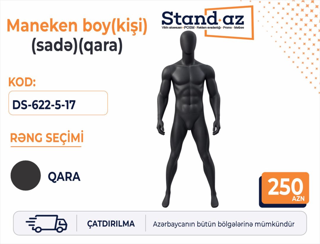 Maneken (kişi) boy — Mallar, Bakı