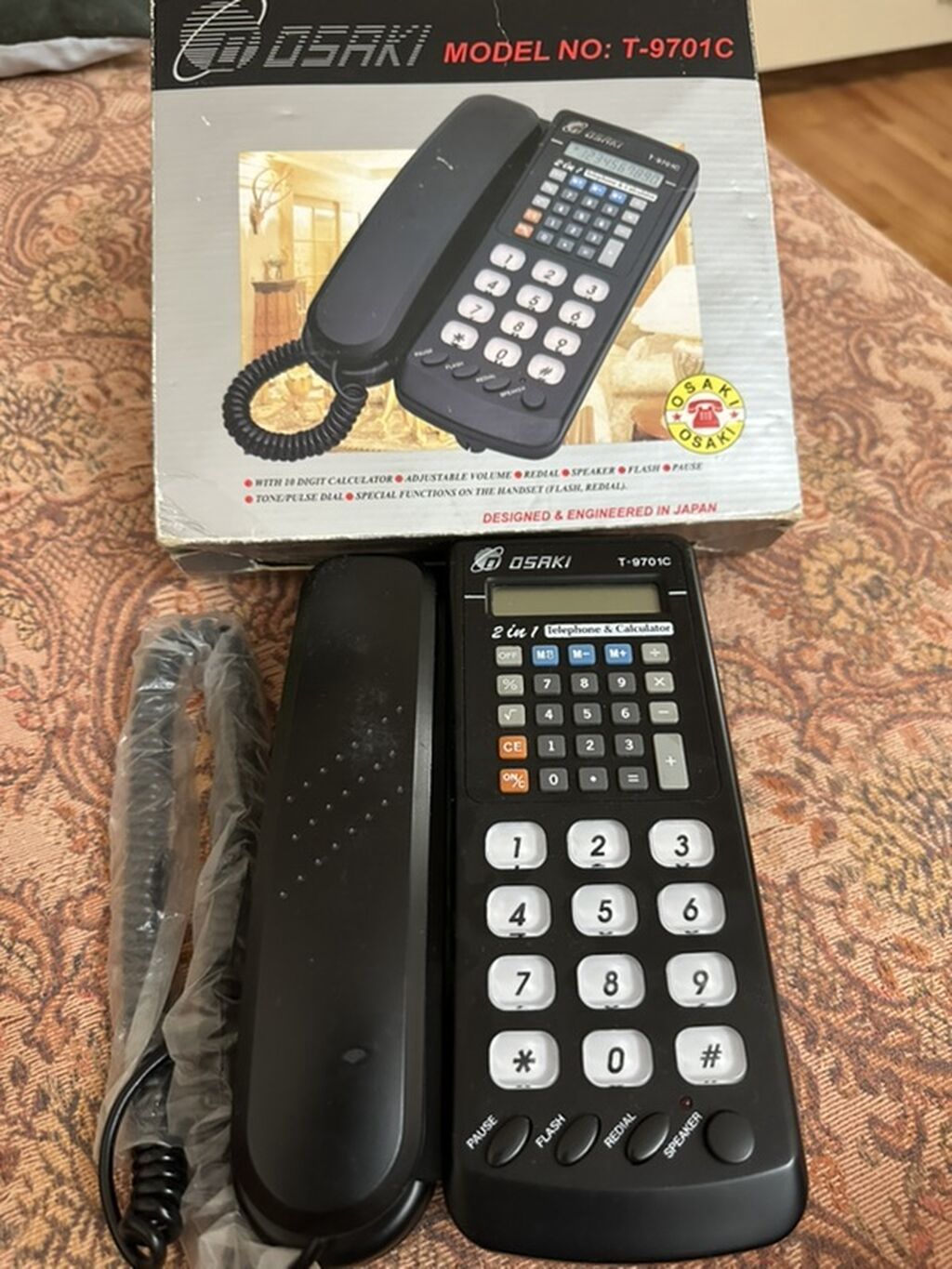 Osaki T-9701C stasionar telefon – 2‑si 1-də telefon və kalkulyator — Elektronika, Bakı
