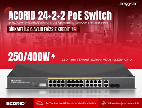 24-Portlu PoE Switch Acorid LS5328PC