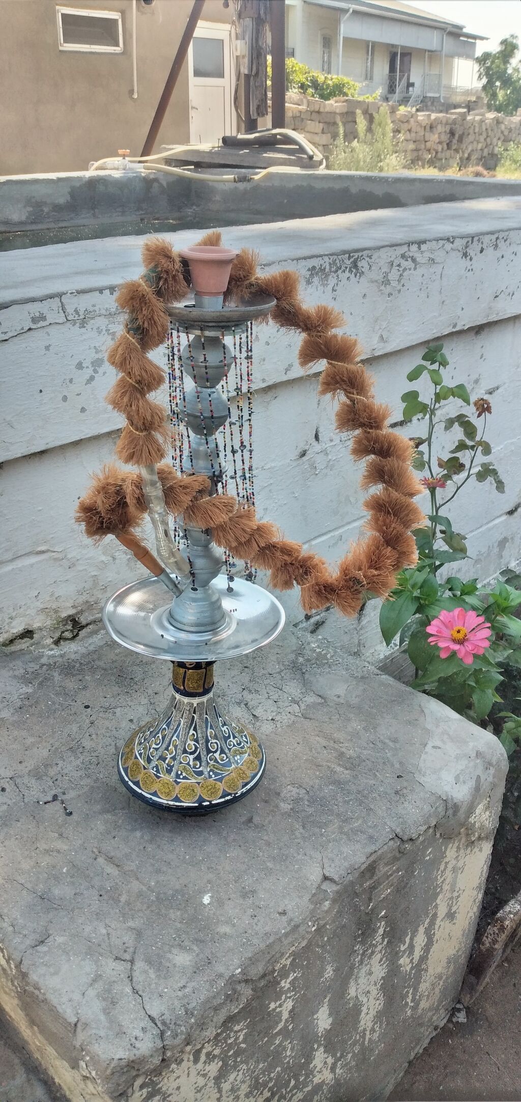 Nargilə dəsti - Klassik dizaynlı, keramika kasalı nargilə - Metal — Gözəllik və sağlamlıq, Digah (4)