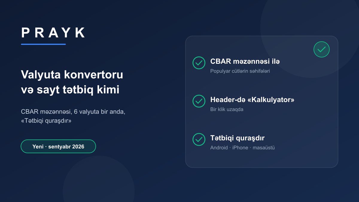 Valyuta konvertoru və saytı tətbiq kimi quraşdırma: iki kiçik gündəlik alət