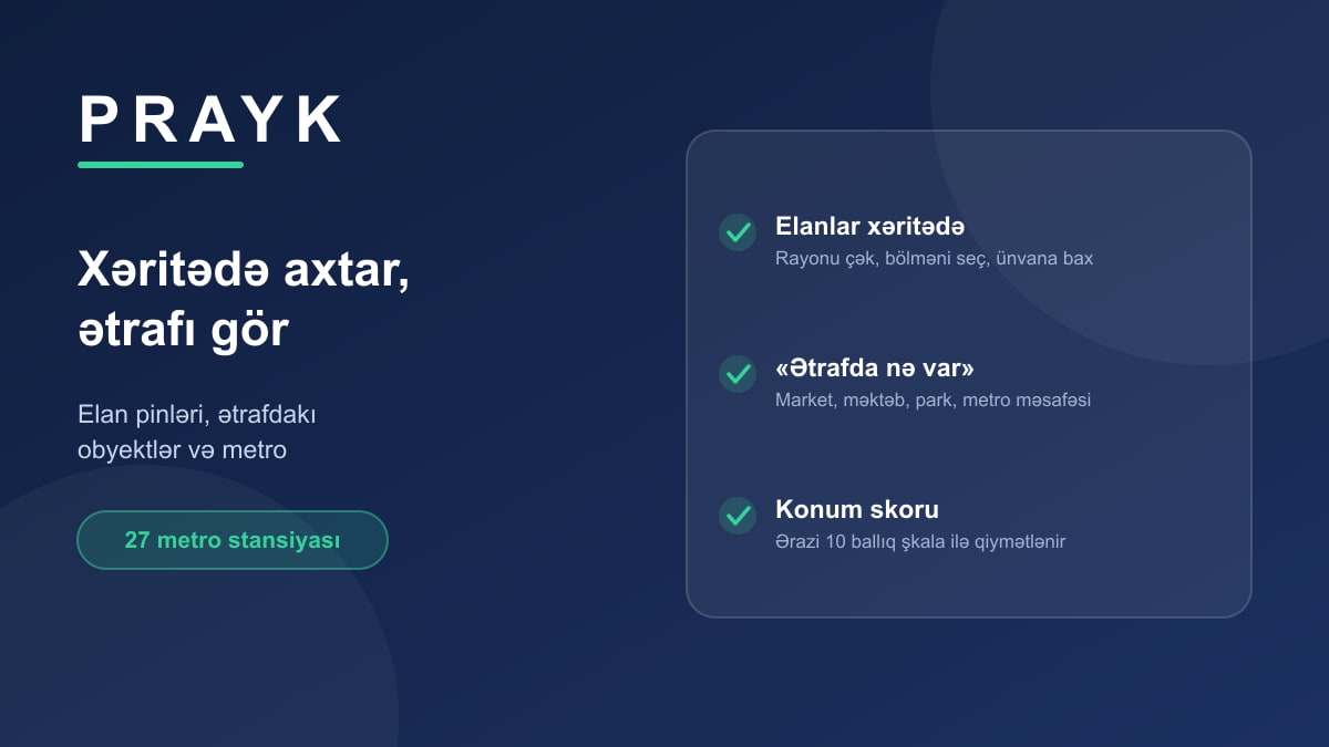 Ищите на карте и смотрите, что вокруг: пины объявлений, соседние объекты и метро